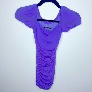 Purple Ruched Dress by KATIEJ